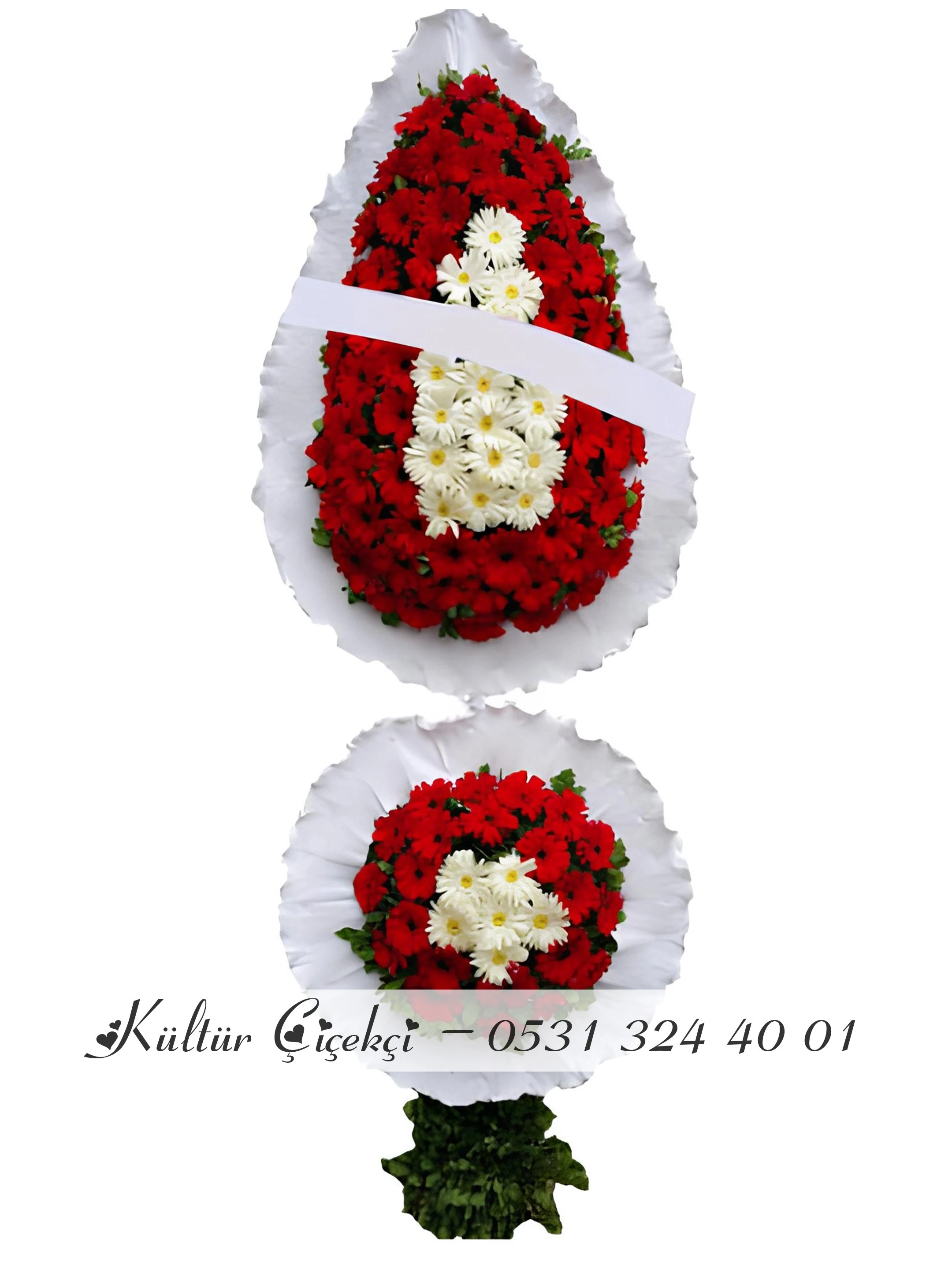 2 Katlı Düğün Çiçeği Çelenk