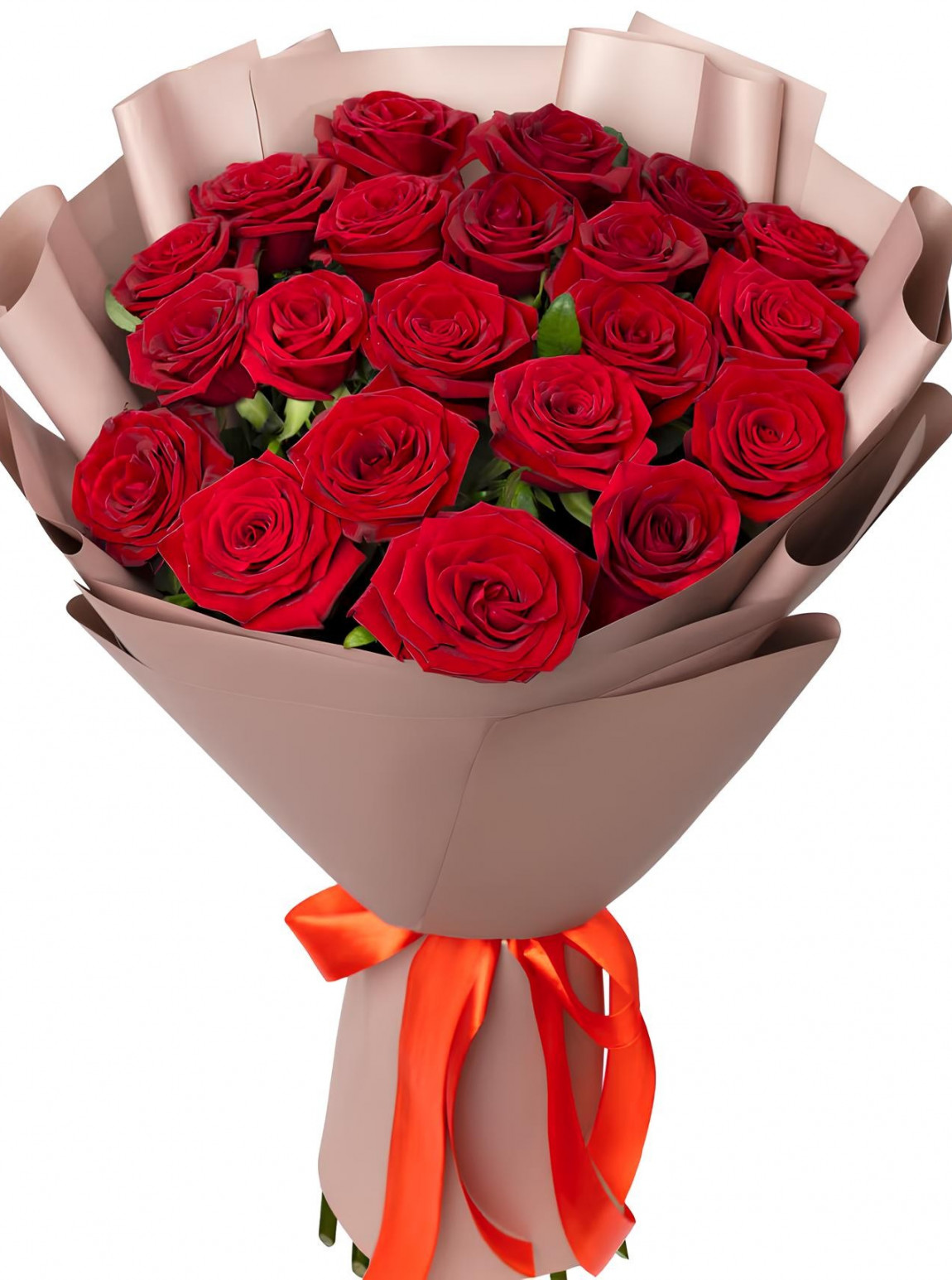 21 Adet Büyük Boy Kırmızı Gül Buketi