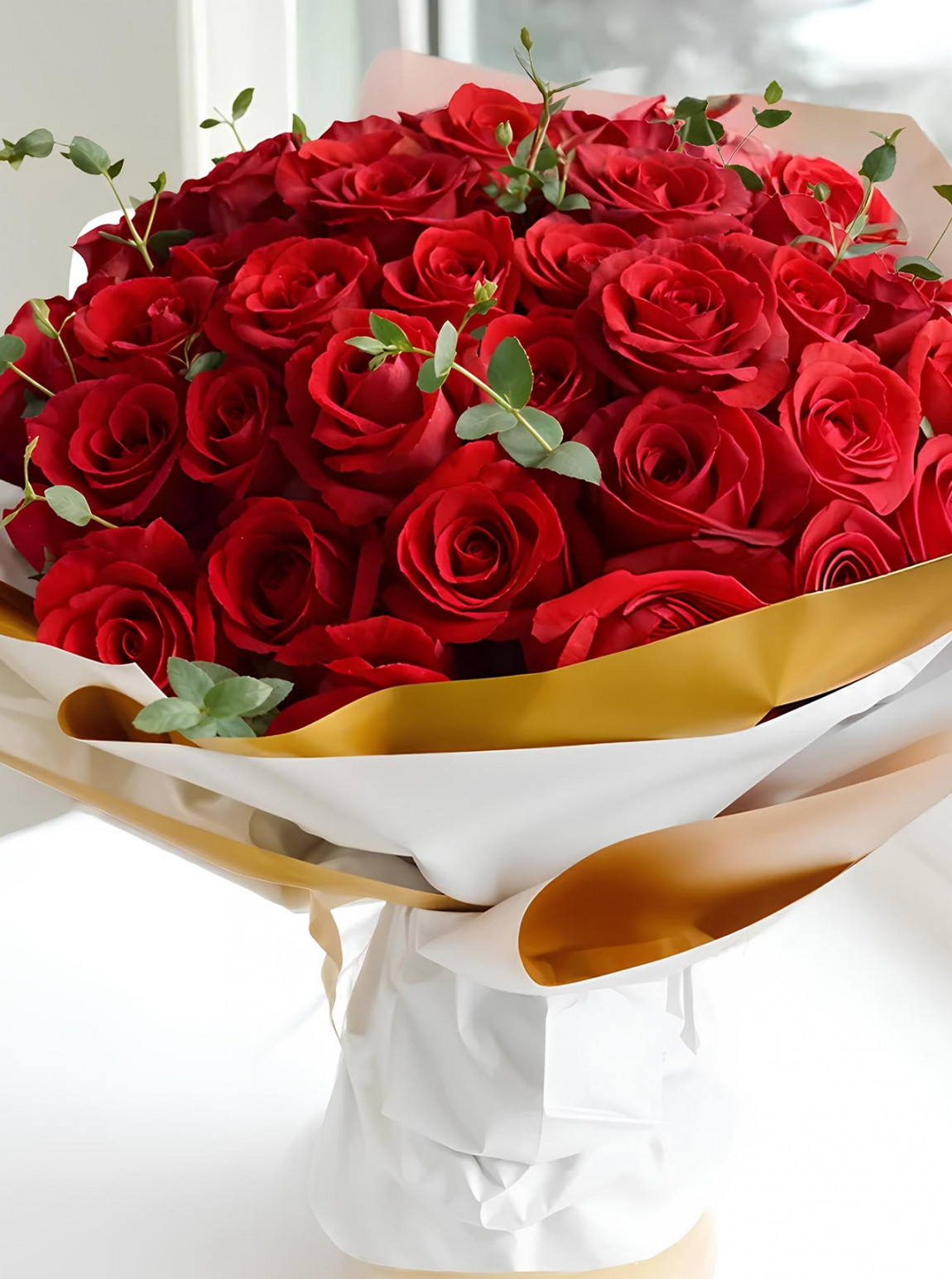 70 Tane Kırmızı Gül Buketi