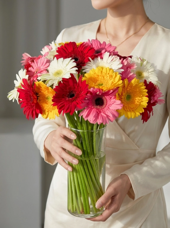 Vazoda Renkli Gerbera